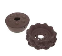 COOLHIYA Purple Sand Moxibustion Therapy Box for Belly Button and Navel Rounded Edges and Ash Prevention, Coffee Colour Body Care Supplies for Kinds of People