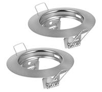 COOLHIYA Recessed Light Frames and Spotlight Mounting Brackets 2Pcs for Mr16 Downlight Holder, Metal Ceiling Light Trim, Compact Installation for Bedroom and Study Room