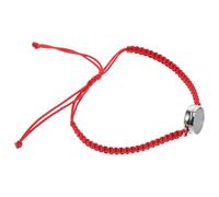 COOLHIYA Red String Bracelet for Women Dainty Hand-woven Cord with Transparent Openable Pendant Threaded Design for Easy Filler Replacement Protective Luck Bracelet for Daily Wear and