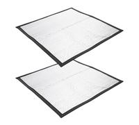 COOLHIYA Reptile Heating Pad 2Pcs 30X30Cm with Reflective Insulation, Pet Heat Mat for Terrarium Use, Suitable for Snakes, Turtles and Exotic Small Pets