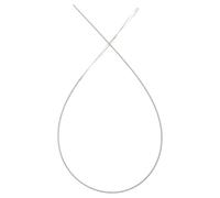 COOLHIYA Reusable Metal Beading Needle for Easy Stringing for Jewelry Making, Silver Iron Bead Tool with Large Eye and Handmade Bracelet and Beadwork