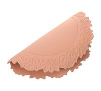 COOLHIYA Silicone Coasters European Lace Embossed Pattern, Multi-purpose Anti-slip Cup Mats, Easy to Clean Decorative Placemat for Hot Pot and Spoon Rack Use