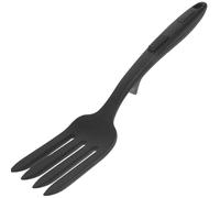 COOLHIYA Silicone Food Fork for Kitchen Use with Easy to Clean and Washable Features, Black Pasta Fork Suitable for Hotels and Kitchens, Simple Design with Workmanship