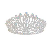 COOLHIYA Silver Rhinestone Wedding Headpiece Lightweight Zinc Alloy Crystal, Easy to Use and Not Easy to Break for Brides and Bridesmaids for Carnivals and Christmas Events