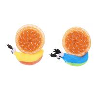 COOLHIYA Snail Shape Plush Cat Random Color 2 Pcs Interactive Playthings and Protect Furniture for Cats for Indoor Entertainment