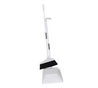 COOLHIYA Soft Bristle Broom and Dustpan Set Long Handle Cleaning Broom Kit with Dustpan for Household Floor Sweeping Blue Non-Stick Hair Removal Cleaning Tools