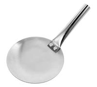 COOLHIYA Stainless Steel Multi-Function Tofu Spoon with Handle Design and Rustproof Feature, Silver Household Soup Ladle for Serving Tofu and Rice in Kitchen