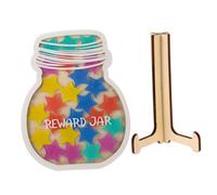 COOLHIYA Star Reward Jar for Classroom Decor Behavior Wooden DIY Storage Engaging Chore Chart for Encourages Positive Behavior and Creativity