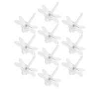 COOLHIYA Stem Clip 10Pcs Clear Plastic Flower Support Clips for Orchid Vines Suitable for Rainy Days and Outdoor Plant Protection