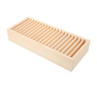 COOLHIYA Storage Box Space-saving Desktop with Detachable Compartments Wooden Wood Organizer for Business Cards and Small Items Suitable for Office and Dormitory Use