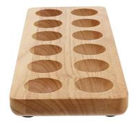 COOLHIYA Sturdy Wooden Egg Basket for Fresh Eggs with Simple Style for Kitchen and Refrigerator Storage