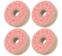 COOLHIYA Tennis Racket Dampeners Lightweight 4Pcs Silicone Doughnut Shock Absorbers Suitable for Tennis Training Sessions