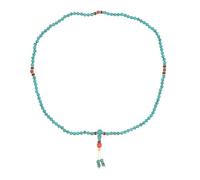 COOLHIYA Tibetan Style 108-Beads Turquoise Wrist with 6Mm Beads, Unisex Prayer Beaded Bracelet for Spiritual Luck and Yoga
