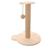 COOLHIYA Vertical Cat Scratching Post for Cats with Natural Sisal Hemp and Wood Material Safety Features and Non-slip Base Floor Scratching Climber for Kittens