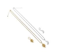 COOLHIYA Vintage Sun and Moon Asymmetrical Couples Necklace and Earrings Unique Pendant Jewelry for Women Chic Boho Celestial Design Gift for Weddings and Anniversaries