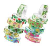 COOLHIYA Washi Tape Reusable 12 Rolls Adhesive Sticker Green Beautiful and Unique Design, and Crafting Tape for Decoration and Scrapbooking Projects