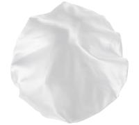 COOLHIYA Waterproof Shower Cap in White with Elastic Band for Women Reusable Hair Cover Made of Peva and Satin, Protects Hair from Getting Wet, Versatile Bathing Hat for Shower and Travel
