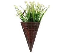 COOLHIYA White Hanging Basket Sturdy and Not Easy to Deform Artificial Flower with Lifelike Style for Coffee Table Or Different Scene of Space Matching