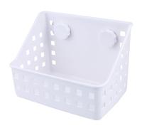 COOLHIYA White Plastic Rabbit Feeder Rack with Suction Cup for Pet Feeding, Sturdy Pp Material to Prolong Use Time and Avoid Bites, Suitable for Chinchilla and Rabbit Hay Feeding