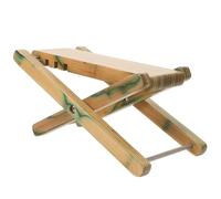 COOLHIYA Wooden Guitar Footstool with Adjustable Height for Comfortable Playing Experience, Foldable Design for Portable Use with Green Finish, for Musical Instruments and Pipa Practice