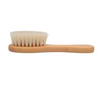 COOLHIYA Wooden Handle Bath Brush with Natural Soft Bristles, Multi-Purpose Body Massage Brush and Back Shower Scrubber, Easy to Scrub Hard-to-Reach Areas, Newborn Bath Essential