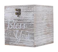 COOLHIYA Wooden Tissue Box Holder Square Tissue Dispenser Cover with Flip Lid for End Table and Dressing Table Simple Style to Reduce Waste and Decorate Living Room