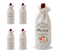 COOLHOOD 5Pieces Wine Bottle Cover Scratchproof Wine Protector Sleeve for Wedding Home Decors Essential for Celebratory Occasion Bottle Sleeve for Wedding