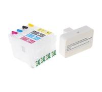 COOLHOOD 604XL Refillable Inkjet Cartridge Set Empty Box Includes Chip Resetter for XP-4205 WF2910 WF2930 WF2935 WF2950 Printers Chip Resetter for Printer