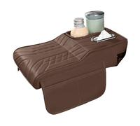 COOLHOOD Adjustable Vehicle Armrest Cushion Center Console Cover Mat Feature Double Drink Holders and Build in Tissue Box Pocket Auto Center Console Pad