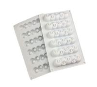 COOLHOOD Creative Caterpillars Soap and Dessert Mold Silicone Tray Six-Cavity Shape Form for Craft Plasters Party Treats