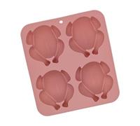 COOLHOOD Four-Cavity Silicone Baking Tray with Chicken Cavities, B