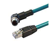 COOLHOOD Industrial 8Pin to RJ45 Networking Coding Cable Industrial Shielding Drag Chain Line Waterproof 8Pin High Flexibility Camera Ethernet Cable