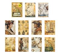 COOLHOOD Naval Journey Collection 40gsm Thin Paper 3.94x5.51 in Twelve Hundred Handwriting Practice and Photo Album Embellishment Field Glasses PET Craft Paper