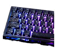 COOLHOOD Original Profile Keycaps Carbon Fibers Texture PBTs Materials 82Key Transparents Side Print for Various Keyboard Layouts Carbon Fibers Texture Backlits Keycaps