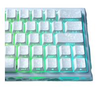 COOLHOOD Original Profile Keycaps Carbon Fibers Texture PBTs Materials 82Key Transparents Side Print for Various Keyboard Layouts Carbon Fibers Texture Backlits Keycaps