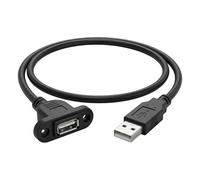 COOLHOOD USB 2.0 Front Panel Header Male to 2.0 Female Splitter Mainboard Header Extension Cable Adapter with Screw Mount Cable