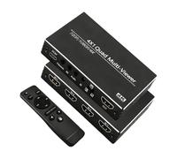 COOLHOOD Video Splitter for HDTV Devices Supporting Seamless 4 in 1 Out Switching Housing Easy Installation Button Control