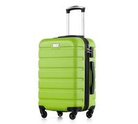 COOLIFE 20 Inch Carry On Suitcase ABS+PC Hardshell Lightweight Durable with 360°Rubber Spinner Wheels YKK Zipper Telescopic Handle TSA Lock Cabin Luggage for EasyJet Apple Green