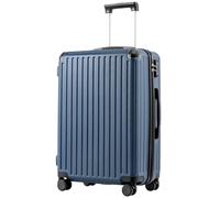 COOLIFE 24 Inch Medium Suitcase - Hardshell Trolley Lightweight ABS+PC Luggage with 360° Silent Wheels & TSA Lock, Telescopic Handle for Studying Abroad, Cruises & International Travel,Dark Blue