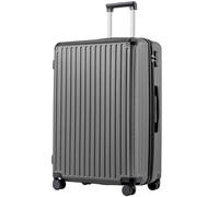 COOLIFE 28 Inch Large Suitcase - Hardshell Trolley Lightweight ABS+PC Luggage with 360° Silent Wheels & TSA Lock, Telescopic Handle for Business Trip,Long Haul Travel & Family Holidays,Grey