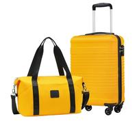 COOLIFE 55×35×20 Cabin Suitcase and Ryanair Bag 40x20x25-20L Set, Ryanair Cabin Bag with ABS Hard Shell, Lightweight Carry On Suitcase Included TSA Lock & 4 Wheels, for Easyjet, Paid Hand Luggage