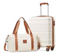 COOLIFE 55×40×20 Cabin Suitcase+40x25(36)x20cm Expandable Ryanair Cabin Bag