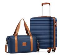 COOLIFE 55×40×20 Cabin Suitcase+40x25(36)x20cm Expandable Ryanair Cabin Bag