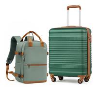 COOLIFE 55×40×20 Cabin Suitcase + 40x30x20cm Ryanair Cabin Bag EasyJet Set