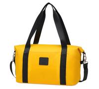 COOLIFE Cabin Bag 40×20×25cm for Ryanair Airlines, Travel Duffel Bag with Trolley Sleeve, Travel Holdall Carry-on Hand Luggage, Weekend Bags for Women (Yellow/Black)