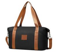 COOLIFE Cabin Bag 40×20×25cm for Ryanair Airlines, Travel Duffel Bag with Trolley Sleeve, Travel Holdall Carry-on Hand Luggage, Weekend Bags for Women (Black)