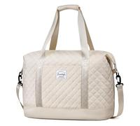 COOLIFE Cabin Bag for EasyJet 45×36×20cm Underseat Hand Luggage Carry on Bag Travel Duffel Bag Weekend Overnight for Women (Off White, 45×36×20)
