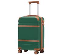 COOLIFE Cabin Suitcase 55×35×20cm for Ryanair Airlines Carry on Cabin Luggage Hard Shell Suitcase Lightweight with TSA Lock and 4 Dual-Spinners Wheels (Dark Green, 55 x 35 x 20cm)