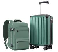 COOLIFE Cabin Suitcase 55x35x20 & Cabin Bag 40x30x20 Ryanair EasyJet PC+ABS