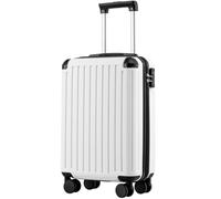 COOLIFE Cabin Suitcase 55X35X20cm for Ryanair & EasyJet, ABS Hard Shell Lightweight, 4 Dual-Spinners Wheels & TSA Lock - for Europe, Business, Study Abroad, Cruise | Carry On Suitcase